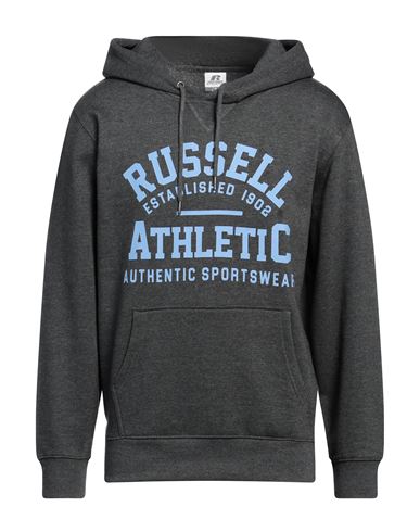 Russell Athletic Man Sweatshirt Steel Grey Size Xxl Cotton, Polyester In Gray