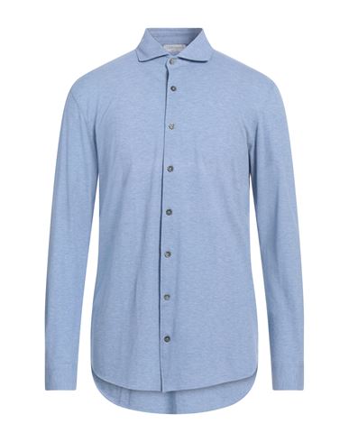 Gran Sasso Man Shirt Light Blue Size 46 Cotton In Blue