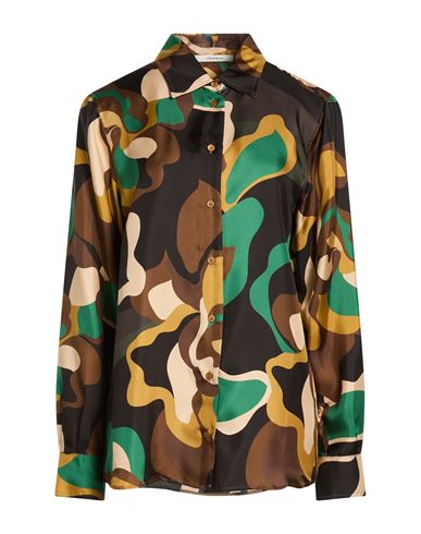 Maliparmi Malìparmi Woman Shirt Brown Size 10 Silk In Multi