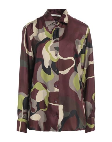 Maliparmi Malìparmi Woman Shirt Deep Purple Size 12 Silk In Purple