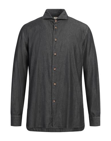 Togati Man Shirt Black Size 16 ½ Cotton In Gray