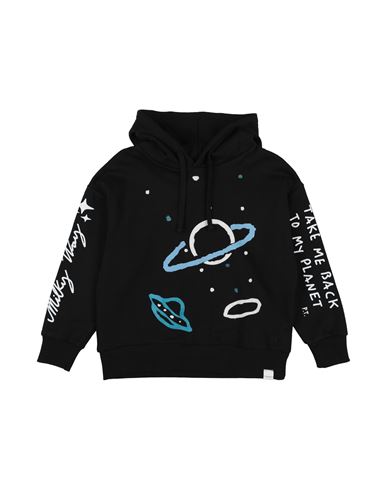 Paolo Pecora Toddler Boy Sweatshirt Black Size 6 Cotton In Black