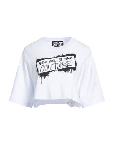 Versace Jeans Couture Woman T-shirt White Size S Cotton