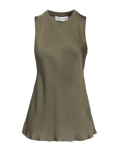 Skills & Genes Woman Top Military Green Size L Viscose