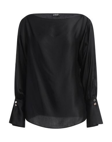 Liu •jo Woman Top Black Size 10 Viscose In Black