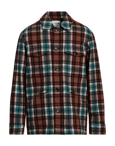 Circolo 1901 Man Shirt Brown Size Xl Virgin Wool In Brown