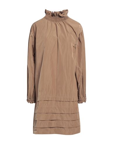 Ottod'ame Woman Mini Dress Camel Size 8 Polyester In Beige
