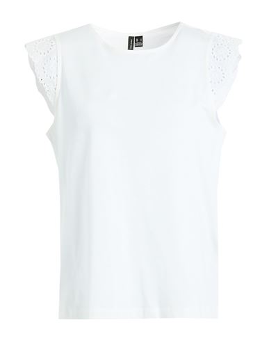 Vero Moda Woman Top White Size Xl Organic Cotton In White