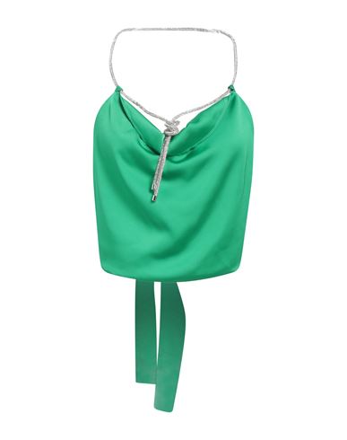 Simona Corsellini Woman Top Green Size 6 Polyester In Green