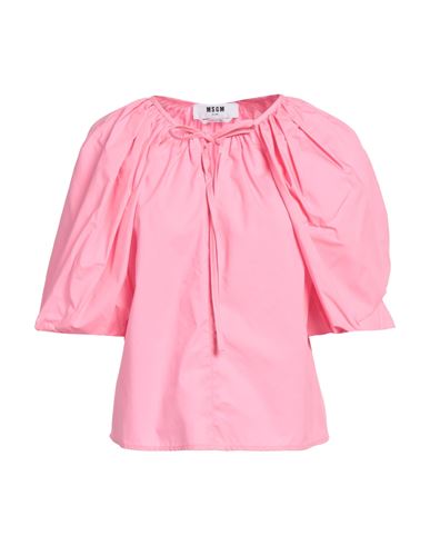Msgm Woman Top Light Pink Size 4 Cotton In Pink