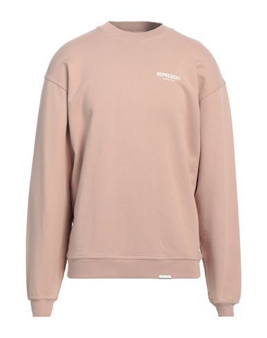 Represent Man Sweatshirt Light Brown Size S Cotton, Elastane In Beige
