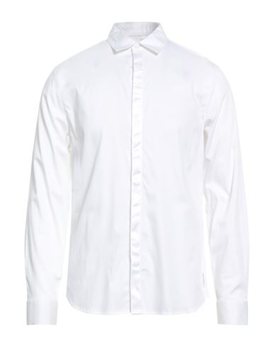 Armani Exchange Man Shirt White Size L Cotton, Elastane, Polyester In White
