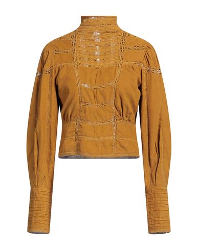 MES DEMOISELLES MES DEMOISELLES WOMAN TOP MARIGOLD SIZE 4 COTTON 
