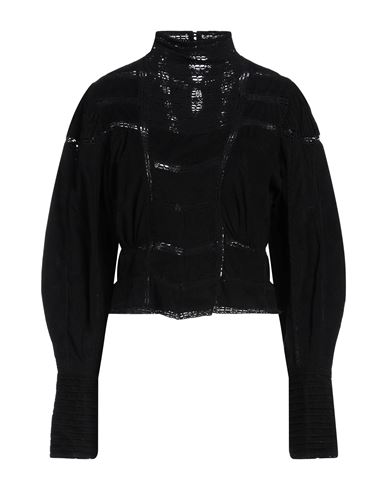 MES DEMOISELLES MES DEMOISELLES WOMAN TOP BLACK SIZE 4 COTTON 