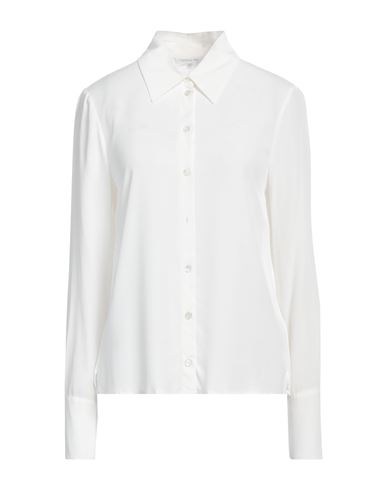 PATRIZIA PEPE PATRIZIA PEPE WOMAN SHIRT IVORY SIZE 6 VISCOSE