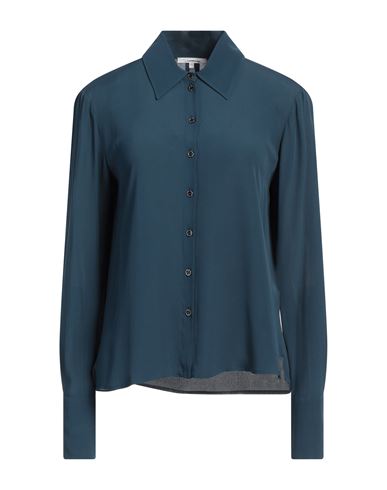Patrizia Pepe Woman Shirt Deep Teal Size 10 Viscose