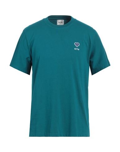 Arte Antwerp Man T-shirt Deep Jade Size Xxl Cotton In Blue