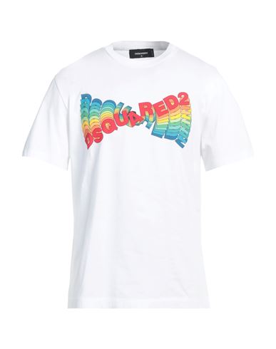 Dsquared2 Man T-shirt White Size L Cotton In White