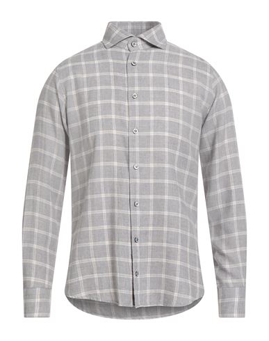 Bastoncino Man Shirt Light Grey Size 17 Cotton