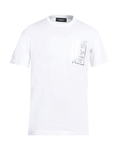 Dsquared2 Man T-shirt White Size L Cotton In White