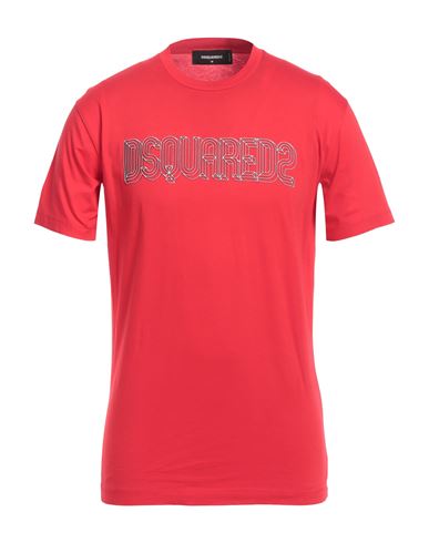 Dsquared2 Man T-shirt Red Size L Cotton In Red