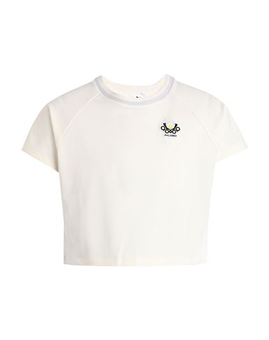 Puma X Palomo Baby Tee T-shirt Ivory Size S Cotton, Polyester, Elastane In White