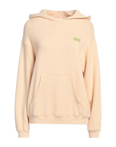 American Vintage Woman Sweatshirt Beige Size L Cotton, Elastane