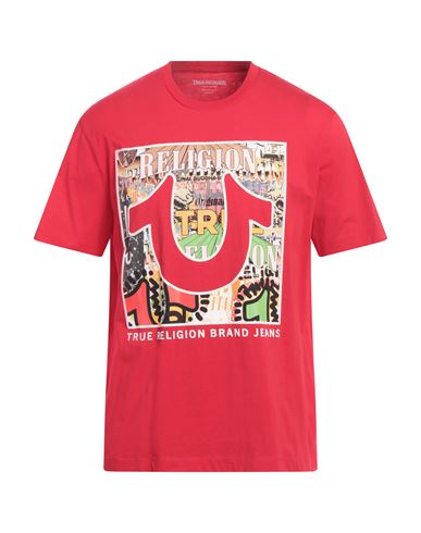 True Religion Man T-shirt Red Size L Cotton In Red