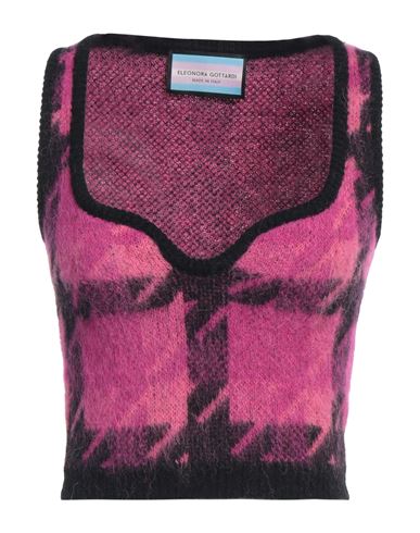 Eleonora Gottardi Woman Top Fuchsia Size S Alpaca Wool, Polyamide In Pink