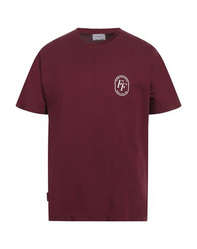Family First Milano Man T-shirt Burgundy Size Xl Cotton In Red