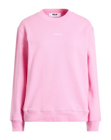 Msgm Woman Sweatshirt Pink Size Xs Cotton