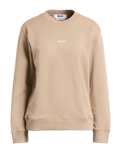 Msgm Woman Sweatshirt Sand Size Xs Cotton In Brown