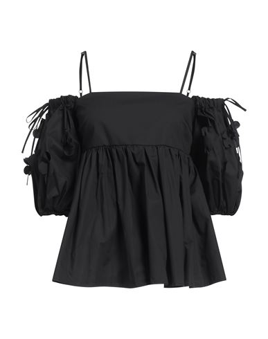Meimeij Woman Top Black Size 2 Cotton In Black