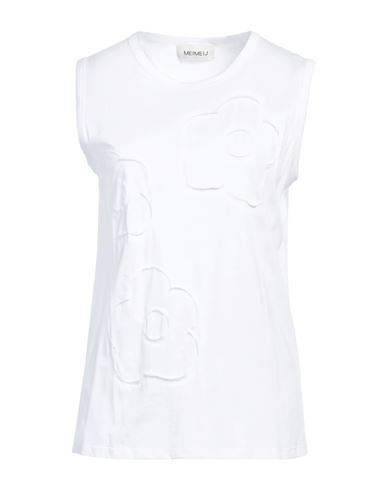 Meimeij Woman Tank Top White Size 4 Cotton