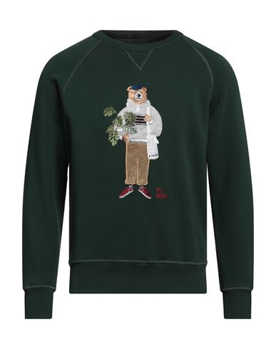 IN THE BOX IN THE BOX MAN SWEATSHIRT DARK GREEN SIZE XL COTTON