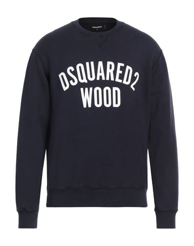 Dsquared2 Man Sweatshirt Midnight Blue Size L Cotton In Blue