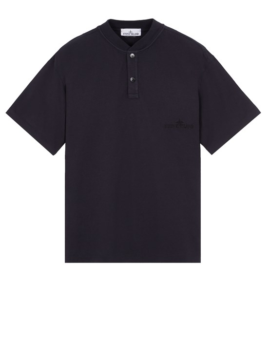 Stone Island Short Sleeve T-shirt Blue Cotton In Blue