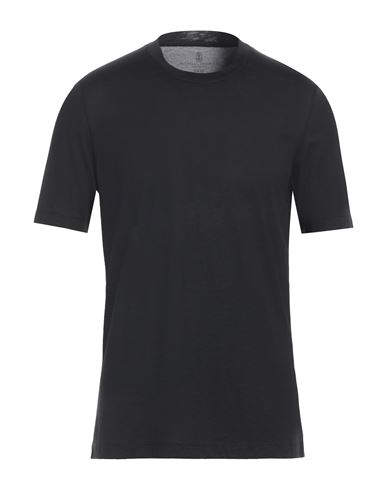 Brunello Cucinelli Man T-shirt Midnight Blue Size L Cotton In Blue