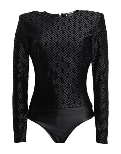 Elisabetta Franchi Woman Bodysuit Black Size 10 Polyamide, Elastane In Black