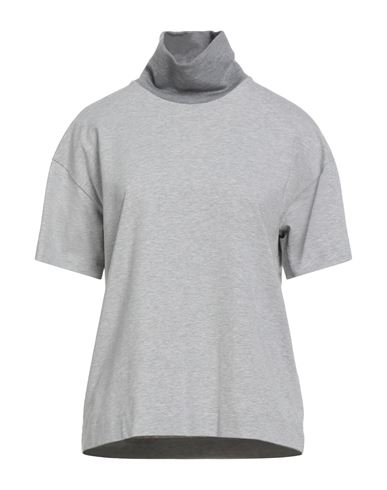 Peserico Easy Woman T-shirt Light Grey Size 6 Virgin Wool, Cotton, Elastane In Gray
