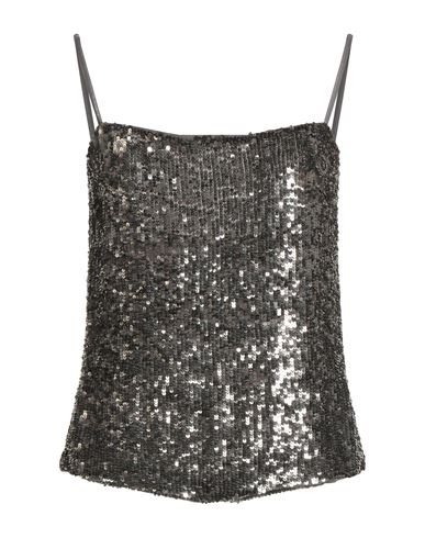P.a.r.o.s.h P. A.r. O.s. H. Woman Top Charcoal Size M Viscose, Pvc - Polyvinyl Chloride In Gray