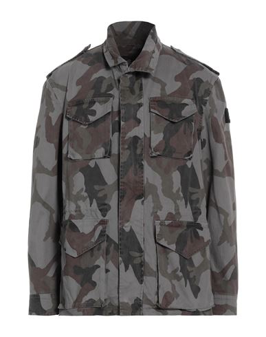 Shop Barbed Man Jacket Lead Size L Cotton, Elastane In Grey