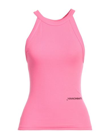 Hinnominate Woman Tank Top Fuchsia Size M Cotton, Elastane In Pink