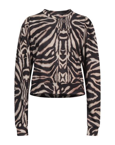 Mariuccia Woman Sweatshirt Black Size Xs Polyester, Elastane In Black