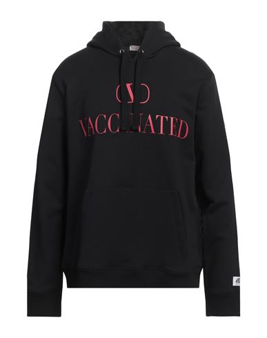 VALENTINO VALENTINO GARAVANI MAN SWEATSHIRT BLACK SIZE L COTTON, ELASTANE 