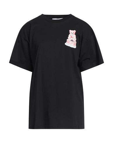 Moschino Woman T-shirt Black Size S Cotton In Black