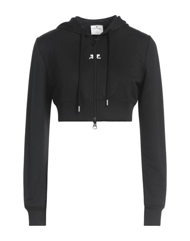 Courrèges Courreges Woman Sweatshirt Black Size M Polyester, Elastane
