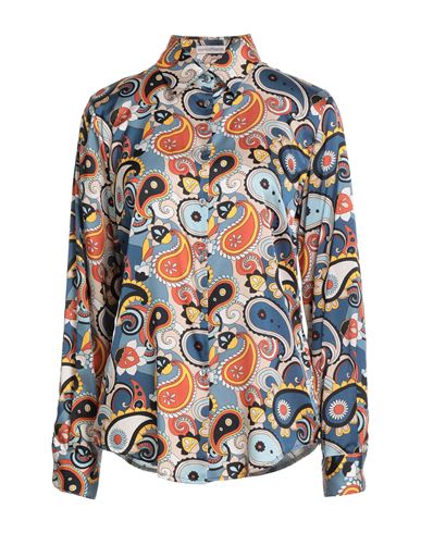 Camicettasnob Woman Shirt Orange Size 10 Viscose, Silk, Elastane In Multi
