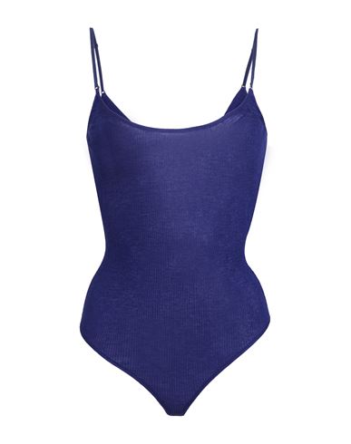 TOM FORD TOM FORD WOMAN BODYSUIT NAVY SIZE S CASHMERE, SILK 