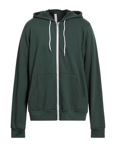 Bella+canvas Bella + Canvas Man Sweatshirt Dark Green Size Xl Cotton, Polyester